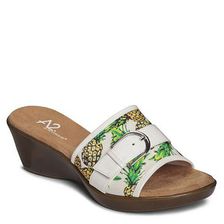Incaltaminte Femei A2 Eyes On You Pineapple Wedge Sandal White Multi