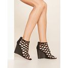 Incaltaminte Femei Forever21 Faux Suede Cutout Wedges Black