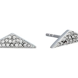 Fossil Triangle Studs Silver