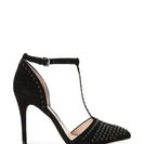 Incaltaminte Femei French Connection Black Elanah Studded Pointed Toe T-Strap Pumps Black