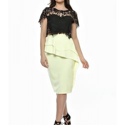 Fusta lime, cu peplum, Adelyn, LivChariere