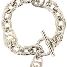 Michael Kors Heritage Link with Padlock Bracelet Silver