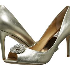 Badgley Mischka Roanna II Platino Metallic Suede