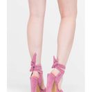Incaltaminte Femei CheapChic Strapped In Tied Chunky Peep-toe Heels Mauve