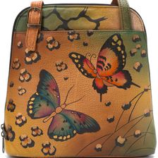 Anuschka Handbags Zip Around Satchel ANNA by Anuschka Animal Butterfly