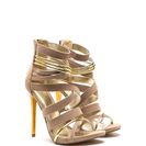 Incaltaminte Femei CheapChic Night Show Strappy Caged Heels Nude
