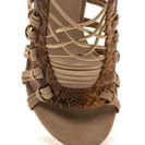 Incaltaminte Femei CheapChic Feeling Fierce Caged Snakeskin Heels Tan