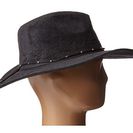 Accesorii Femei San Diego Hat Company CTH4097 Textured Fur Rancher with Silver Bead Trim Charcoal