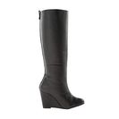 Incaltaminte Femei Fitzwell Wedgy Plain Wide Calf Black Leather