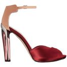 Incaltaminte Femei Alexander McQueen Sandal Tessu SCuoio BordeauxPettic