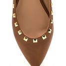 Incaltaminte Femei CheapChic Studying Pyramids Faux Leather Flats Whisky