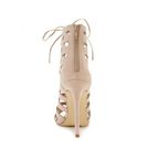 Incaltaminte Femei Forever21 Caged Faux Suede Heels Blush