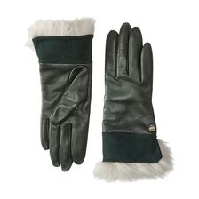 UGG Quinn Glove with Toscana Trim Black Pine