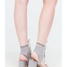 Incaltaminte Femei CheapChic Trading Laces Cut-out Block Heels Grey
