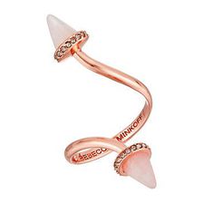 Bijuterii Femei Rebecca Minkoff Acorn Twist Ring Rose Gold with Rose Quartz