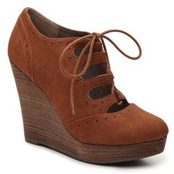 Incaltaminte Femei Restricted Laura Wedge Pump Cognac Faux Suede