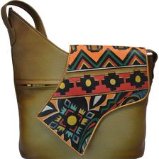Anuschka Handbags Small Asymmetric Flap Bag Antique Aztec