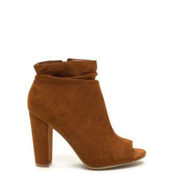 Incaltaminte Femei CheapChic Fashion Fundamental Faux Suede Booties Chestnut