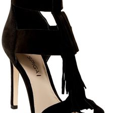 Via Spiga Eilish Fringe Heel Sandal BLACK