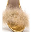 Incaltaminte Femei CheapChic Shake Ya Tail Feather Metallic Heels Gold