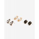 Bijuterii Femei CheapChic Lola Multi Geo 3pair Earring Set Black
