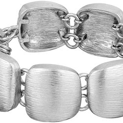 Cole Haan Geometric Link Bracelet Brushed Silver
