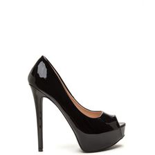 Incaltaminte Femei CheapChic High Voltage Peep-toe Platform Pumps Black