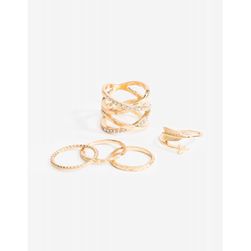 Bijuterii Femei CheapChic Caging Arrow 3pc Ring Set Met Gold