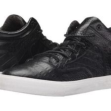 Incaltaminte Femei TOMS Camila High Black Leather Croc Emboss