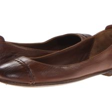 Frye Phillip Cap Toe Ballet Cognac Soft Vintage Leather