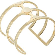 Vince Camuto Milky Resin Cut Out Cuff Bracelet Gold/Ivory