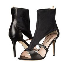 Incaltaminte Femei SJP by Sarah Jessica Parker Walsh Black LeatherLycra