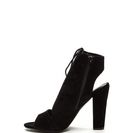 Incaltaminte Femei CheapChic Strong Angles Faux Suede Chunky Heels Black