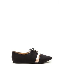 Incaltaminte Femei CheapChic Top Exposure Faux Leather Flats Black