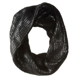 BCBGMAXAZRIA Foil Printed Twisted Cowl Black