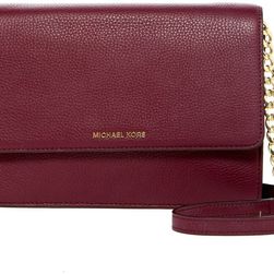 Michael Kors Large Daniela Leather Crossbody Bag PLUM