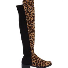 Incaltaminte Femei CheapChic Score Slim Over-the-knee Boots Leopard