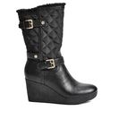 Incaltaminte Femei GUESS Heidy Wedge Booties black multi