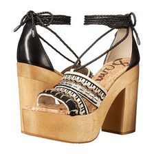 Incaltaminte Femei Sam Edelman Mel BlackWhite EmbroideryVaquero Saddle Leather