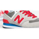 Incaltaminte Femei New Balance 574 New Balance Light Grey with Red Blue