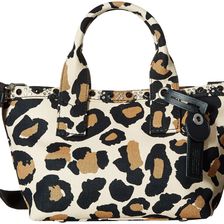 Marc by Marc Jacobs Leopard Embellished Canvas Small Tote Sandbox Multi