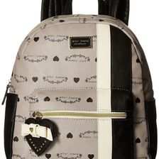 Betsey Johnson Striped Backpack Grey