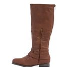 Incaltaminte Femei CheapChic Hop On Faux Leather Moto Boots Cognac