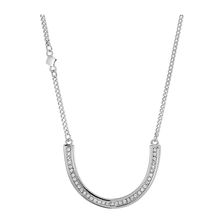 Cole Haan 17" U Shape Crystal Pendant Necklace Silver/Crystal