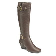 Incaltaminte Femei Aerosoles Wonderful Wide Calf Wedge Boot Brown