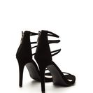 Incaltaminte Femei CheapChic Triple The Fun Faux Nubuck Heels Black