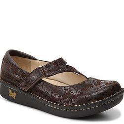 Incaltaminte Femei Alegria Jill Work Flat Brown Embossed Suede