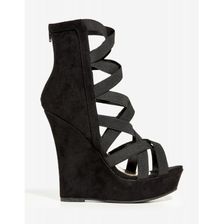 Incaltaminte Femei CheapChic Strapped In Wedge Black