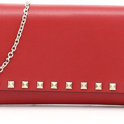 Valentino Garavani Rockstud Clutch ROSSO