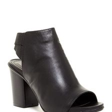 Incaltaminte Femei Kenneth Cole Reaction Kari On Open Toe Bootie BLACK LEATHER